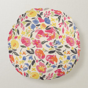 Beautiful vintage Floral pattern in the many kind Rundes Kissen