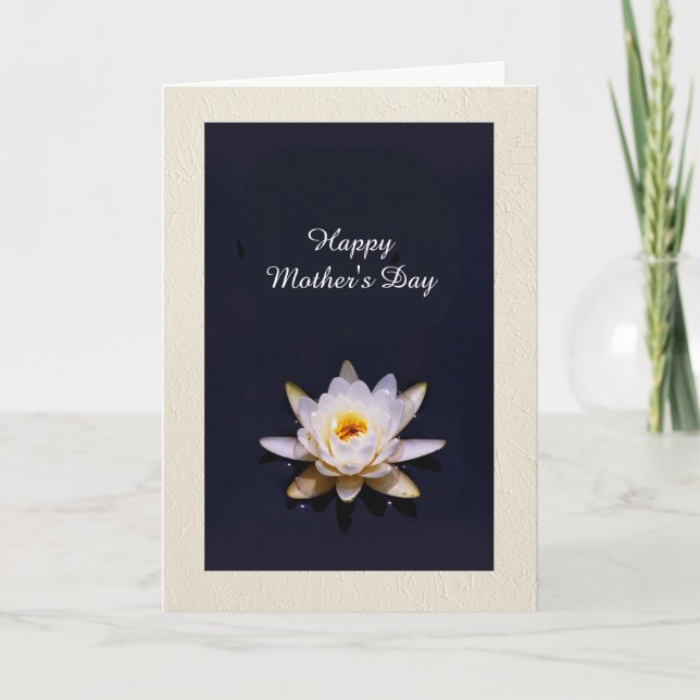Beautiful Water Lily personalized Mother's Day Karte (Vorderseite)