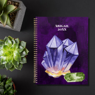 Beautiful Watercolor Amethyst Beryl Green Lila Planer