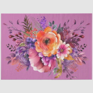 Beautiful Watercolor Garden Blume Entdecken Seidenpapier