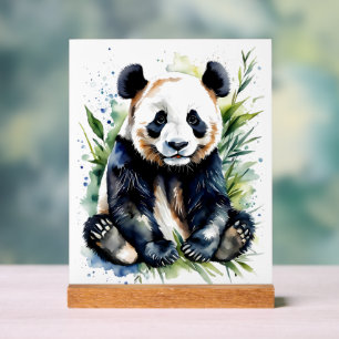 Beautiful Watercolor Panda Bear Acrylschild