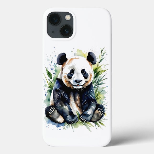 Beautiful Watercolor Panda Bear Case-Mate iPhone Hülle (Rückseite)