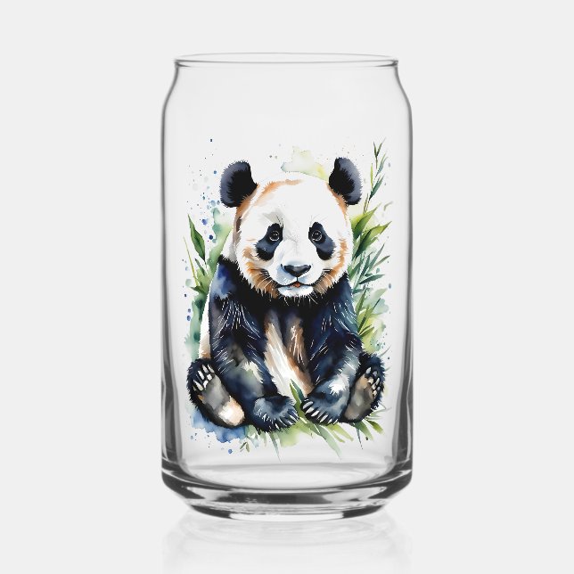 Beautiful Watercolor Panda Bear Dosenglas (Vorderseite)