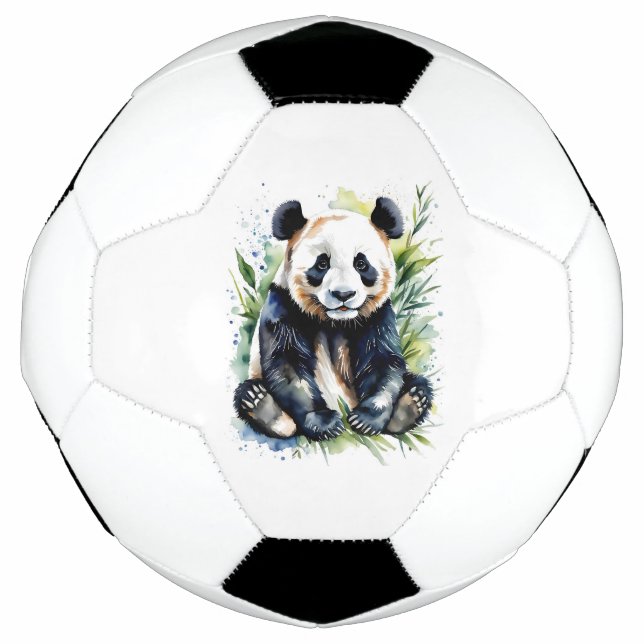 Beautiful Watercolor Panda Bear Fußball (Vorderseite)