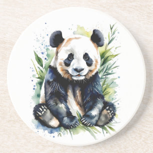 Beautiful Watercolor Panda Bear Getränkeuntersetzer