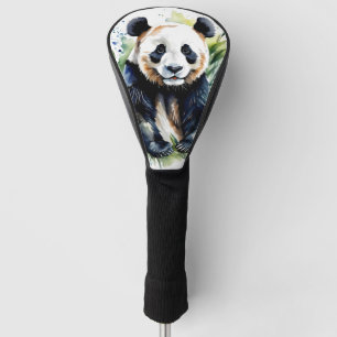 Beautiful Watercolor Panda Bear Golf Headcover