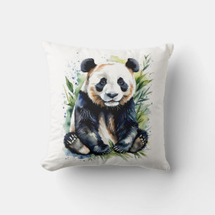 Beautiful Watercolor Panda Bear Kissen