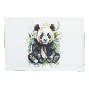Beautiful Watercolor Panda Bear Kissenbezug