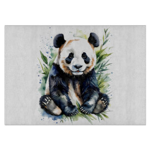 Beautiful Watercolor Panda Bear Schneidebrett