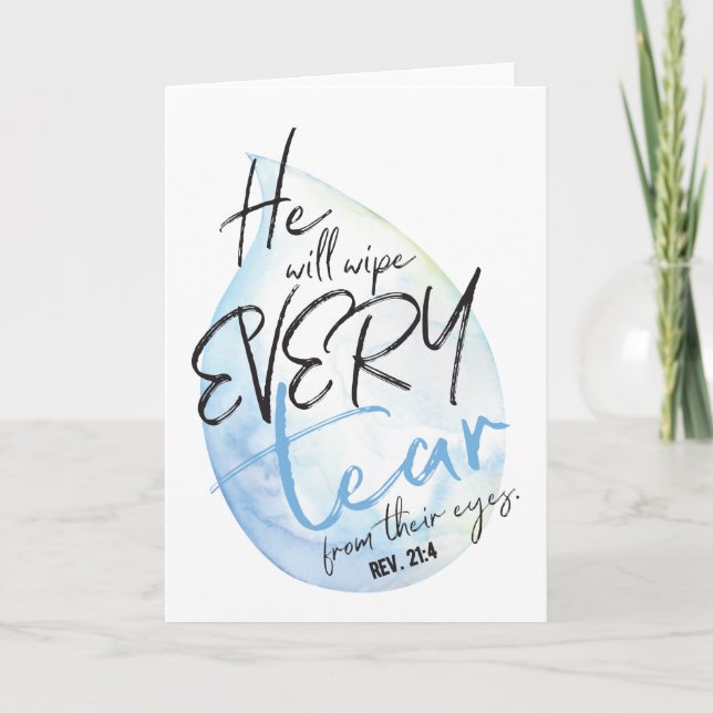 Beautiful watercolor sympathy card karte (Vorderseite)
