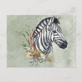 Beautiful Watercolor Zebra Postkarte