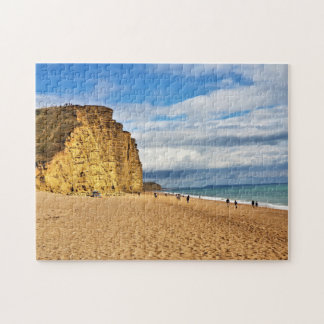 Beautiful West Bay Beach Cliff Blue Sea Puzzle