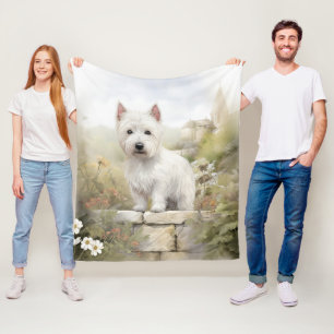 Beautiful Westie Fleecedecke