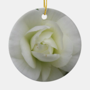 Beautiful White Carnation Custom Geburtstag Keramikornament