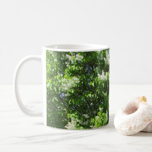 Beautiful White Lilacs Blume Kaffee Tasse (Mit Donut)
