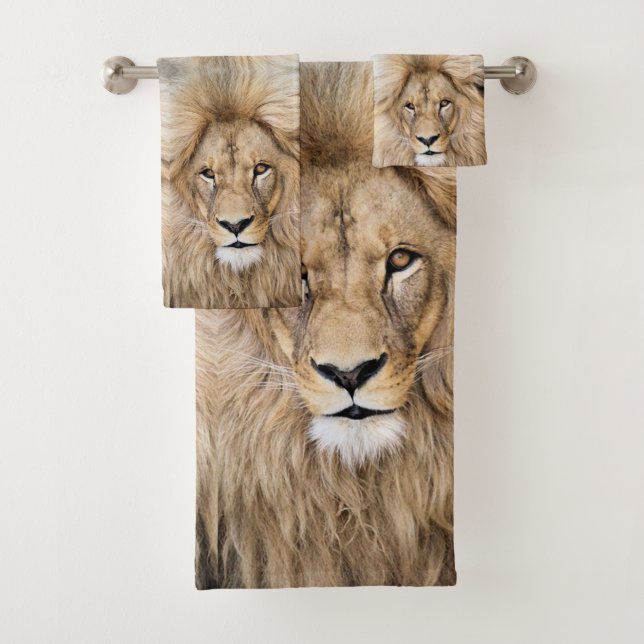 Beautiful Wild Lion Badhandtuch Set (Insitu)