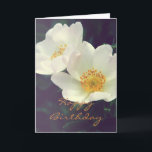 Beautiful Wild Rose Happy Birthday Card Karte<br><div class="desc">In Beautiful happy birthday card inspired by a blooming wild rose.</div>