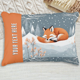 Beautiful Wildlife Winter Fox in Snow Asleep Gemüt Dekokissen