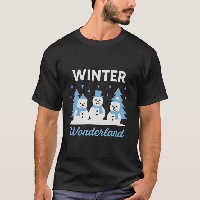 Beautiful Winter Wonderland Snow Atmosphere Nature T-Shirt (Vorderseite)