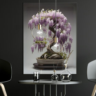 Beautiful Wisteria Bonsai Tree Poster