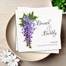 Beautiful Wisteria Brunch Bubbly Brautparty Serviette