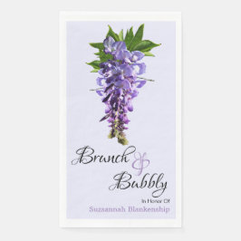 Beautiful Wisteria Brunch Bubbly Brautparty Serviette