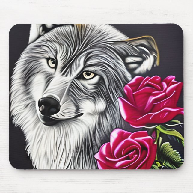 Beautiful Wolf Mousepad (Vorne)