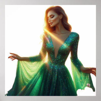 Beautiful Woman on a 40x40 Wall Poster