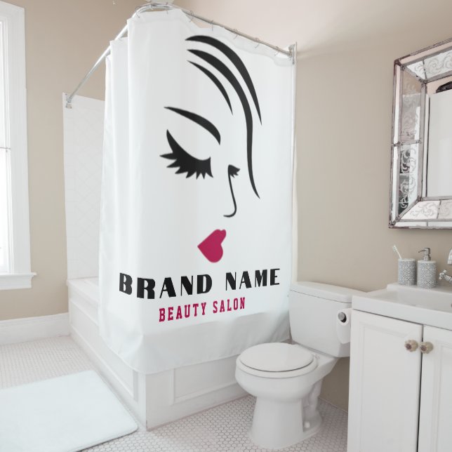 Beautiful Women hairdressing beauty salon brand Duschvorhang (Beispiel)