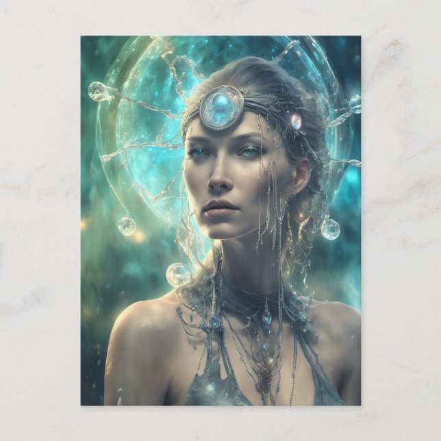 Beautiful Women Space Alien Scifi Postkarte (Vorderseite)