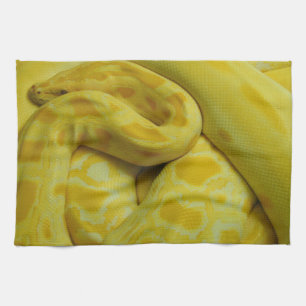 Beautiful Yellow Burmese Python Küchentuch