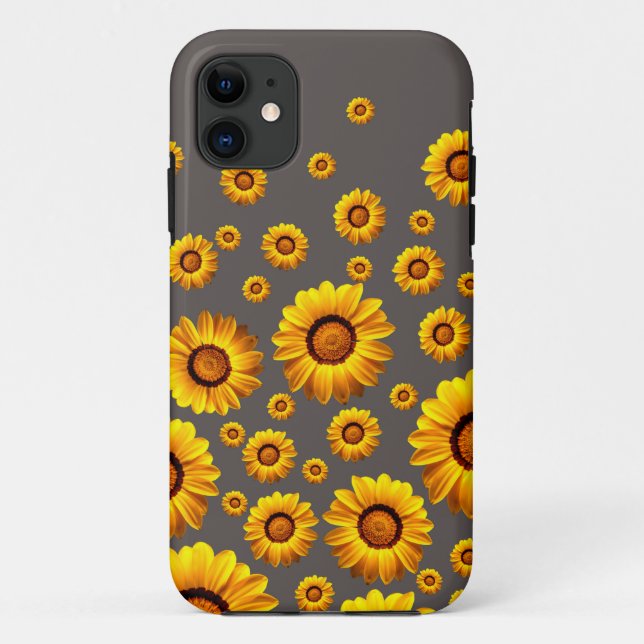 Beautiful yellow flowers on gray background Case-Mate iPhone hülle (Rückseite)