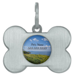 Beautiful Yellowstone Lake Pet Name Tag Tiermarke