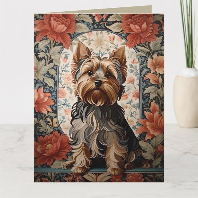 Beautiful Yorkie | Yorkshire Terrier Portrait Karte (Vorderseite)