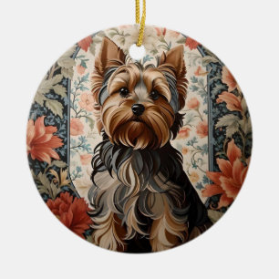 Beautiful Yorkie   Yorkshire Terrier Portrait Keramik Ornament