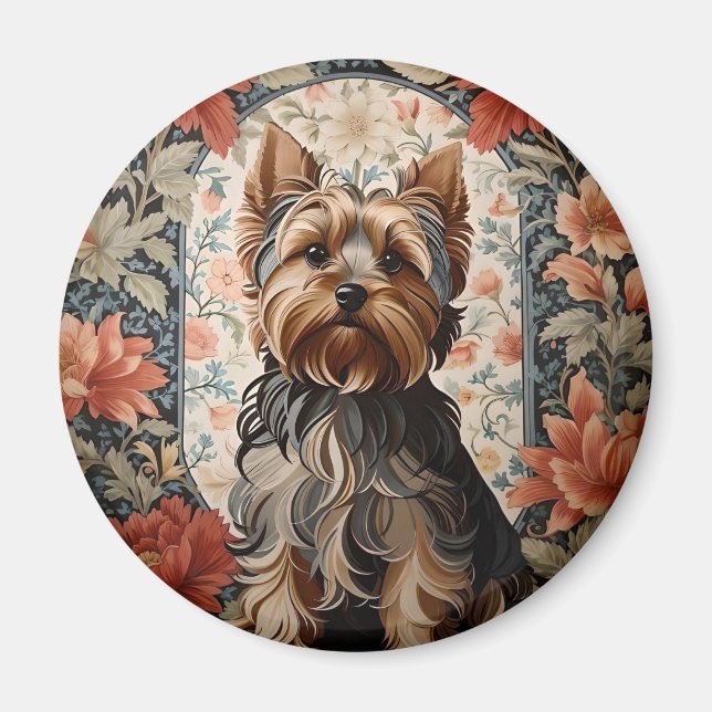 Beautiful Yorkie | Yorkshire Terrier Portrait Magnet (Vorne)