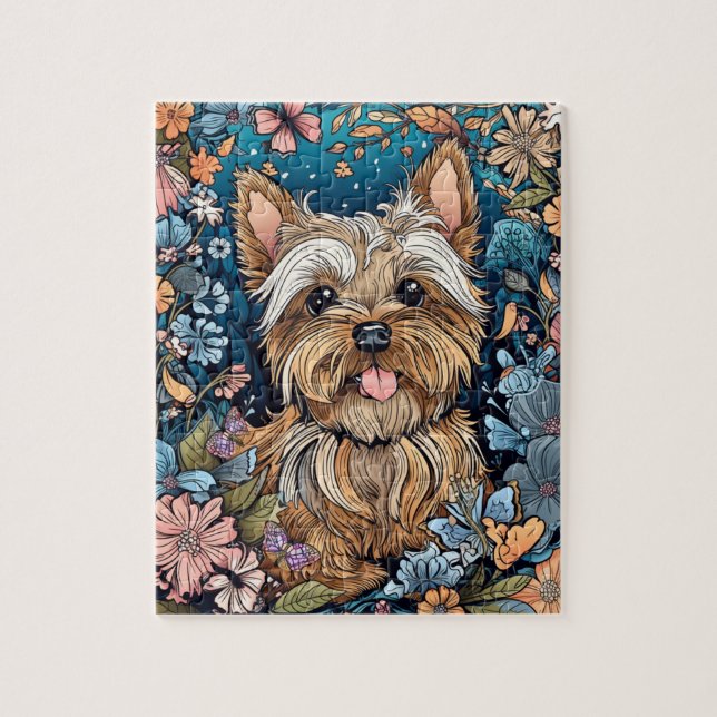 Beautiful Yorkshire Terrier/Yorkie Dog Puzzle (Vertikal)