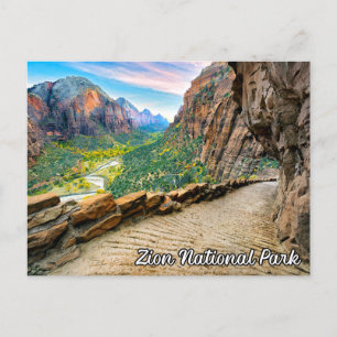 Beautiful Zion National Park, Utah, USA Postkarte
