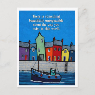 Beautifully Unrepeatable Inspirational Coastal Feiertagspostkarte
