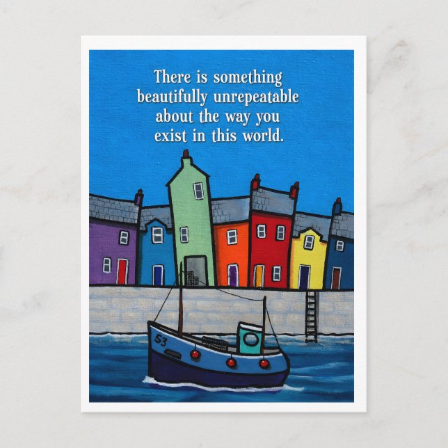 Beautifully Unrepeatable Inspirational Coastal Postkarte (Vorderseite)