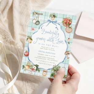 Beautigend gezüchtet mit Liebe Baby Dusche Einladung