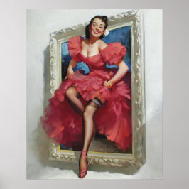 Beautìul Women Button raus Poster