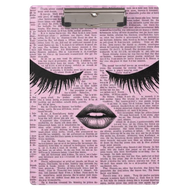 Beauty Aesthetic Pink Clipboard for Work & School Klemmbrett (Vorderseite)