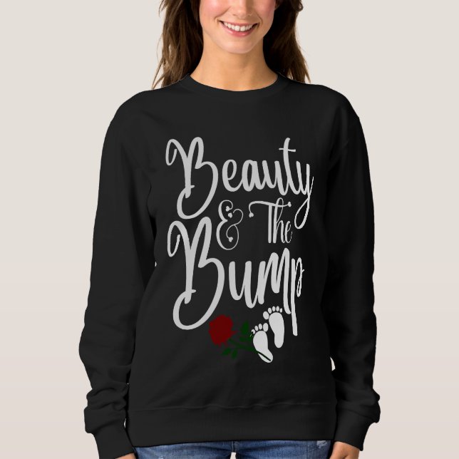 Beauty And Bump Nice Pregnancy Message Sweatshirt (Vorderseite)