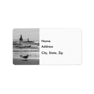 Beauty And Force Grayscale Address Label Adressaufkleber