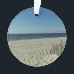 Beauty Beach Ornament<br><div class="desc">Der Strand ist wunderschön am Ufer mit weißem Sand,  dem Ozean und dem schönen blauen Himmel.</div>