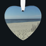 Beauty Beach Ornament<br><div class="desc">Der Strand ist wunderschön am Ufer mit weißem Sand,  dem Ozean und dem schönen blauen Himmel.</div>