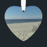 Beauty Beach Ornament<br><div class="desc">Der Strand ist wunderschön am Ufer mit weißem Sand,  dem Ozean und dem schönen blauen Himmel.</div>