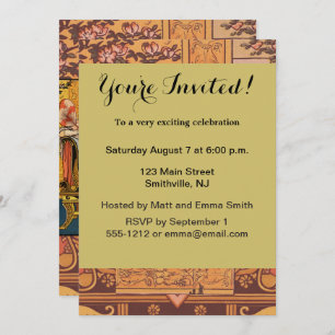 Beauty Beast Classic Fairy Tale Zeichen Einladung