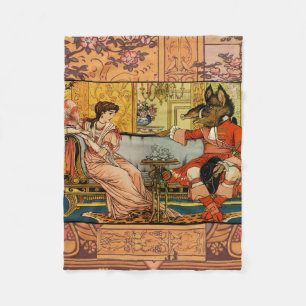 Beauty Beast Classic Fairy Tale Zeichen Fleecedecke
